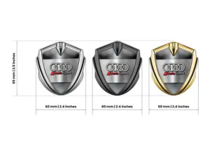 Audi Badge Auto Ispirato Tuning Dettaglio Inox